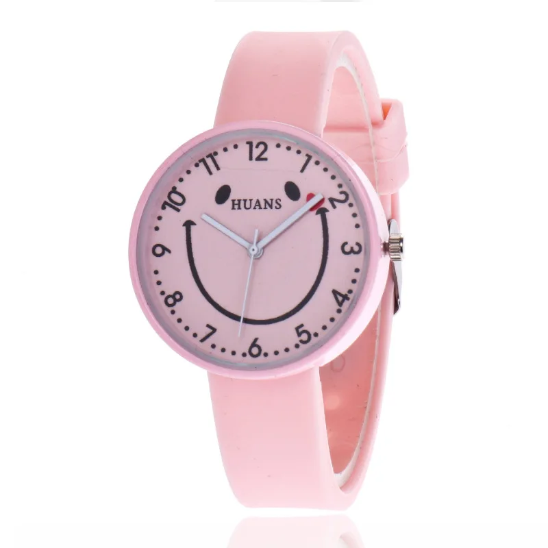 

Hot sales Smile Face Student Silicone Watch Children Girls Women Cute dress Quartz Jelly Wrist Watch