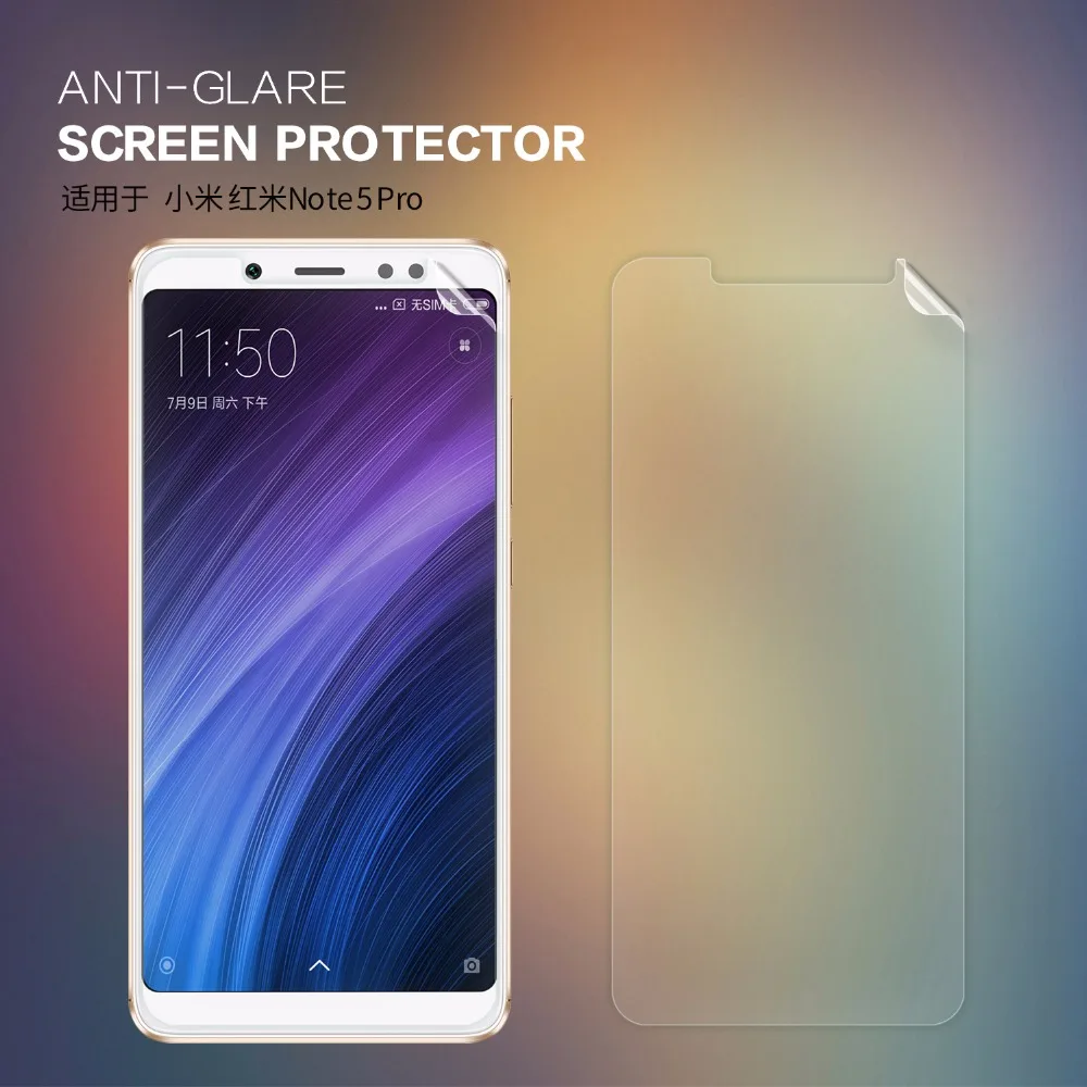 

2 pcs/lot Xiaomi redmi note 5 pro prime screen protector NILLKIN Anti-Glare Matte protective film with retailed package