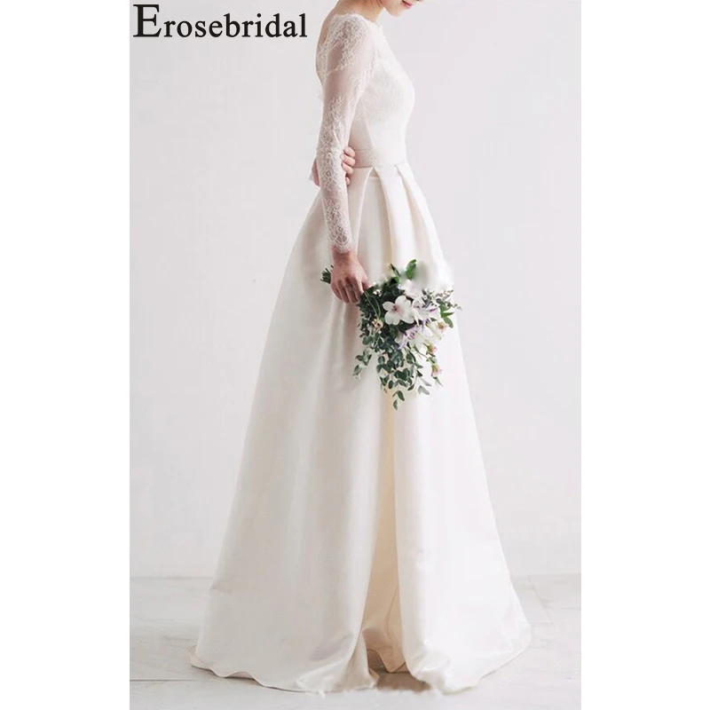 

Erosebridal Summer Beach Wedding Dress Vestaglia Sposa Wedding Gown Backless Bride Women Dress New Arrival robes de mariee