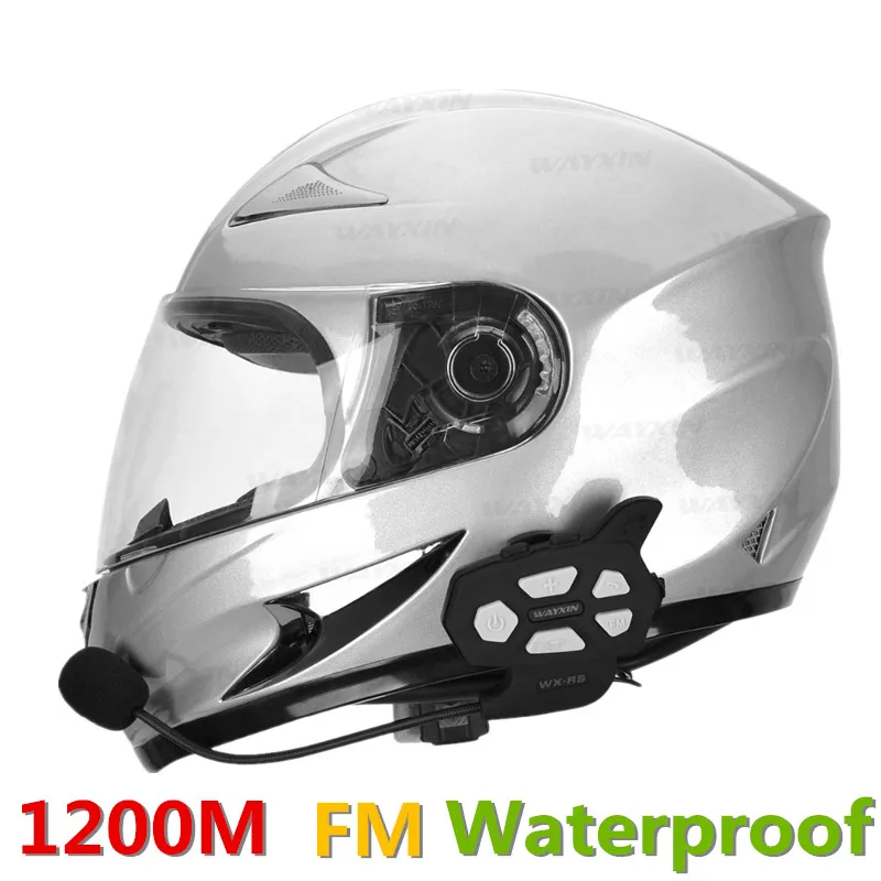 

Motorcycle Intercom Helmet Headsets Bluetooth 2 Riders Intercom for Motorcycle FM Bt Wireless Intercomunicador Interphone Mp3