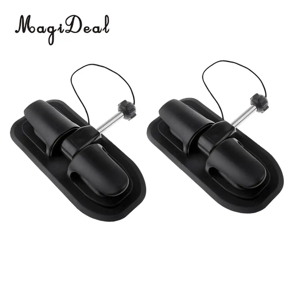 MagiDeal Strong Durable 2Pcs Inflatable Boat Oar Lock Patch Kayak Watercraft Replacement Part for Canoe Raft Dinghy Supply Black