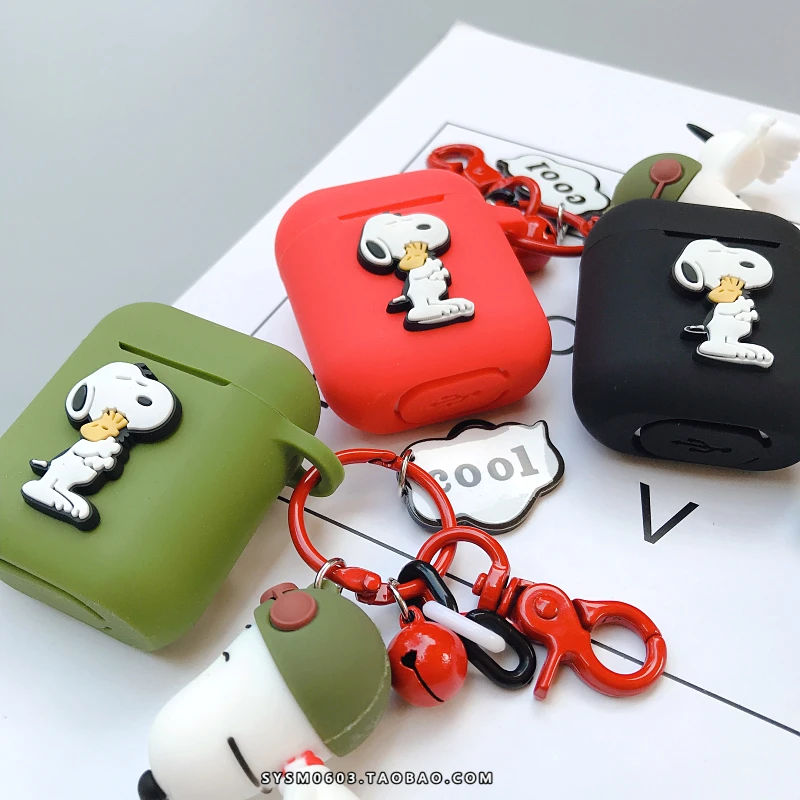 Милые конфеты 3D Charlie Коричневый Япония собака мультфильм силиконовые защитные наушники чехол для Airpods 2 аксессуары чехол сумка
