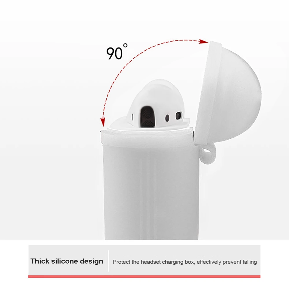 Air Pods силиконовый Bluetooth беспроводной чехол для наушников Защитный чехол Аксессуары для Apple Airpods зарядная коробка для AirPods