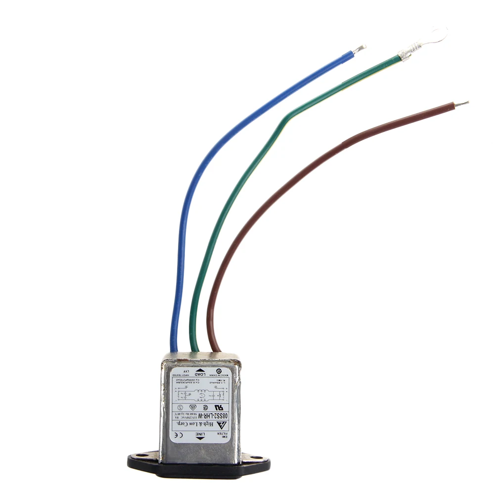 3-контактный Панель крепление фильтр EMI 115/8A 220 В переменного тока, 50/60Hz Мощность фильтр BALnector Mar28