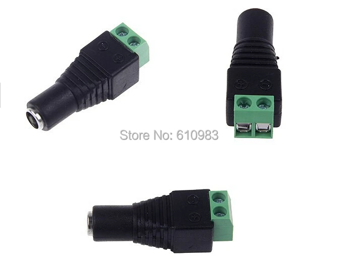 5pcs X Female Mark Polarity DC Power Jack Connector Plug Adapter For 5050 3528 Single Color LED Strip Light | Обустройство дома
