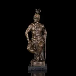 Искусство ремесла медь высокое качество бронзовая скульптура Le bravy Militaire Императорский рыцарь Arvoesine бронзовые статуэтки сувениры дома Dec