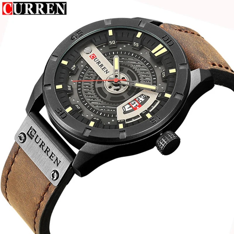 

Relogio Masculino CURREN Mens Watches Top Brand Luxury Leather Fashion Casual Sport Clock Quartz Watch Men Military Wristwatches