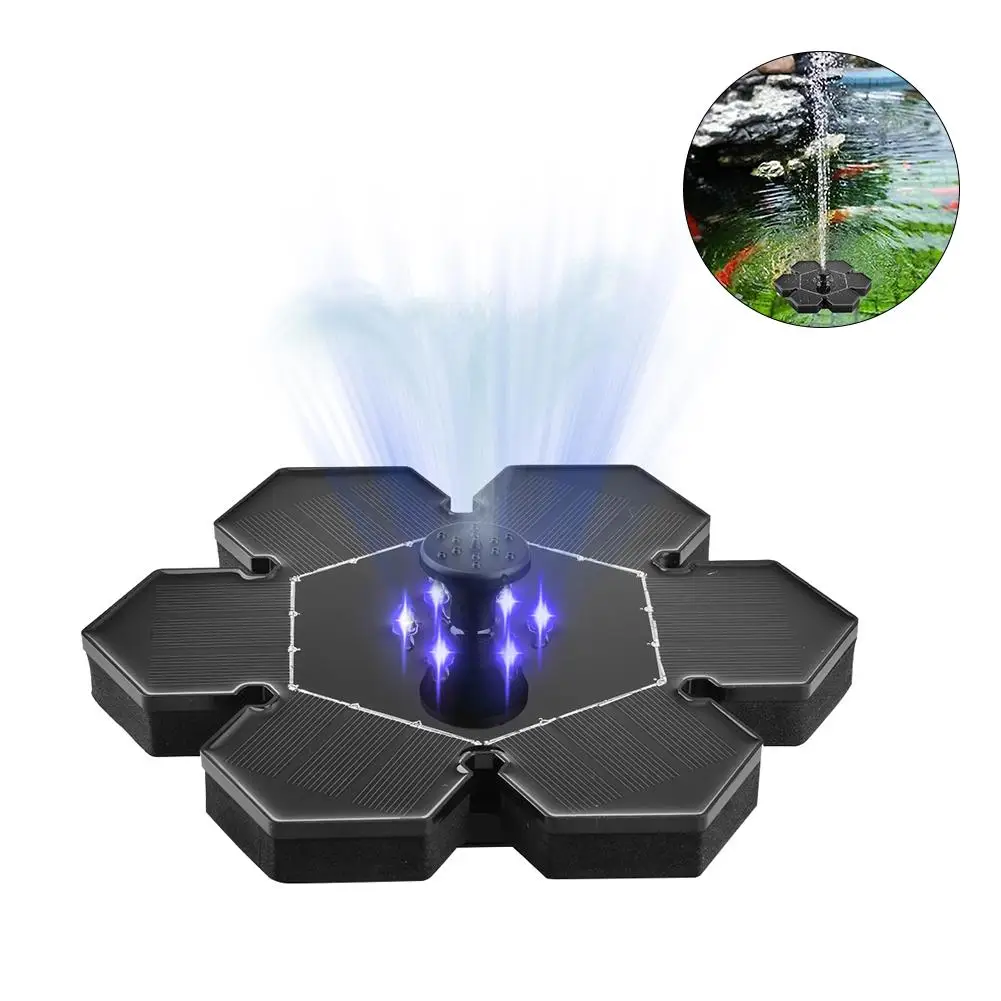 Светодиодный 2,4 наземный насос для фонтана на солнечной энергии Водонепроницаемая солнечная панель с погружным насосом для птичьей ванны садовый фонтан