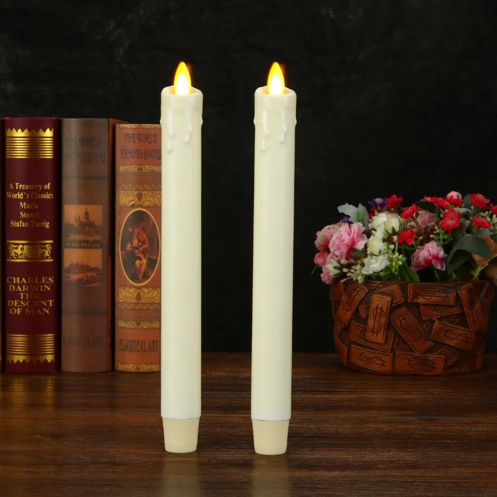 Buy Ksperway Moving Wick Flameless Taper Candles with