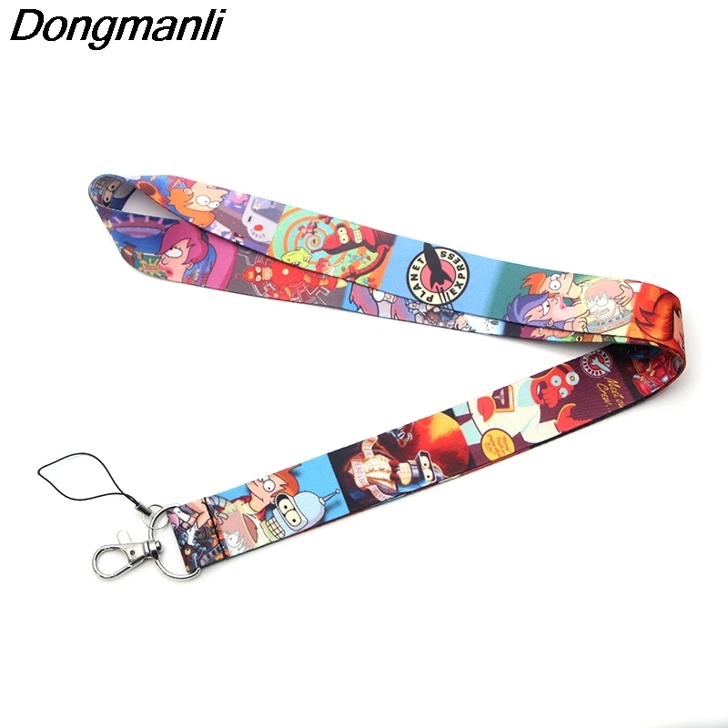 

Dongmanli 24pcs/lot Futurama phone Lanyard key chain ID Card Lanyards Badge Holder Neck Straps Accessories M2313