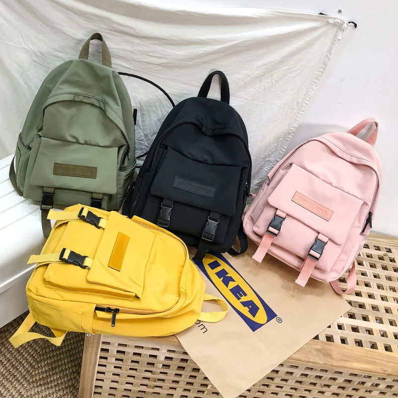 Женский рюкзак 2020, модная женская сумка через плечо, одноцветная школьная сумка для девочек подростков, Детские рюкзаки, дорожная сумка|Рюкзаки|   | АлиЭкспресс