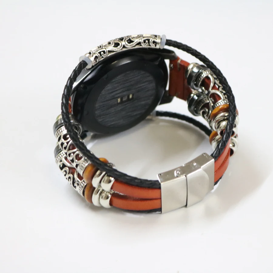 22 мм Смарт-часы кожаный сменный ремешок Ремешок для Huami Amazfit Stratos 2/2S для samsung Galaxy 46 мм ремешок для часов браслет