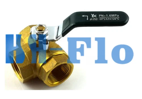 DN15 3 Way латунный шаровой клапан, полный L-Порты и разъёмы Женский BSP