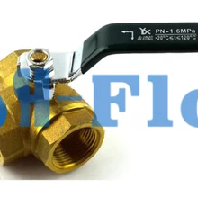 DN15 3 Way латунный шаровой клапан, полный L-Порты и разъёмы Женский BSP