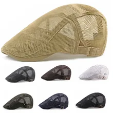 Береты для мужчин и женщин унисекс дышащая сетка летняя шляпа газетчик плюща такби гатсби уличные шляпы брендовая Регулируемая плоская кепка