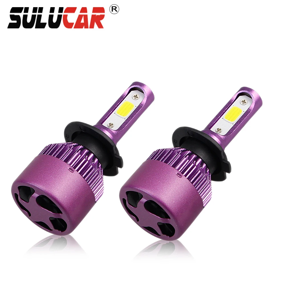  SULUCAR  12V Car Headlight H4 LED H7 H1 H3 H11   9005  72W 8000LM 6500K Light Bulbs Automobile Front Head Bulb accessories