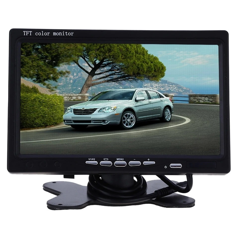 Universal 7 Inch Car Rear View Monitor TFT LCD 234 x 480 Pixe x 4l Screen with Remote Control