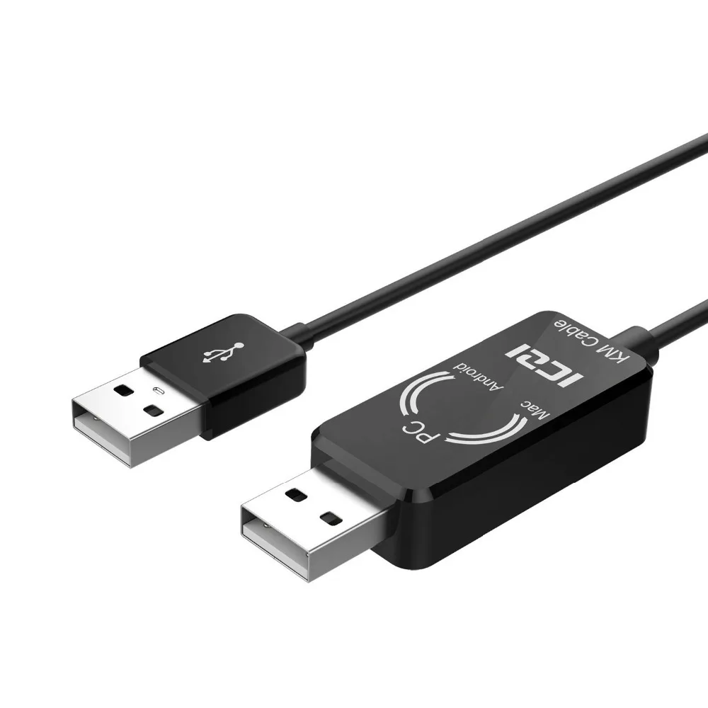 ICZI USB 2,0 Легкий кабель передачи данных(5 футов/1,5 м) USB 2,0 Smart KM(клавиатура и мышь) ссылка для Windows 10/8,1/8/7/Vista XP Mac OS