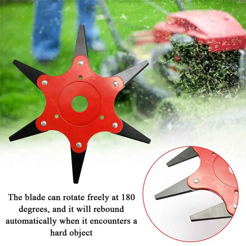 

6 Teeth Brush Cutter Blade Grass Trimmer Head Weed Brush Cutting Head Easy Cutting Garden Power Tool Accessories