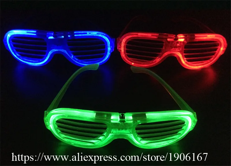 Fashion LED EL Wire Glasses Glow In The Dark Sunglasses Helloween Concert Party led flashing Glasses Eyewear01