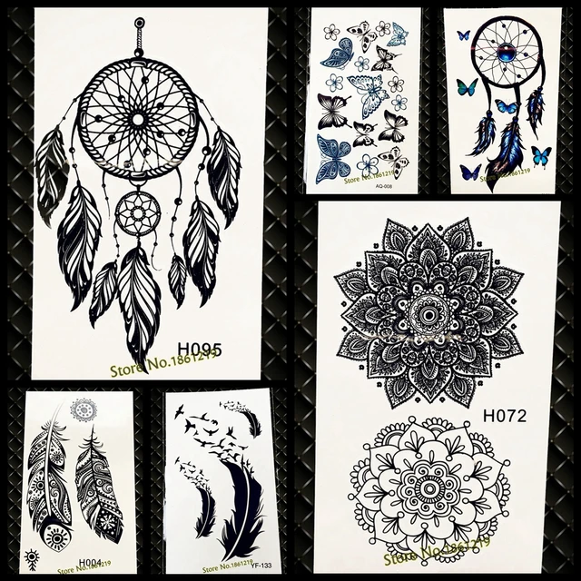 Black Flash Fake Tattoo Dream Catcher Waterproof Henna Temporary Tattoo Sticker GH095 Dreamcatcher Mehndi Tattoo Sticker Women Black Flash Fake Tattoo Dream Catcher Waterproof Henna Temporary Tattoo Sticker GH095 Dreamcatcher Mehndi Tattoo Sticker Women