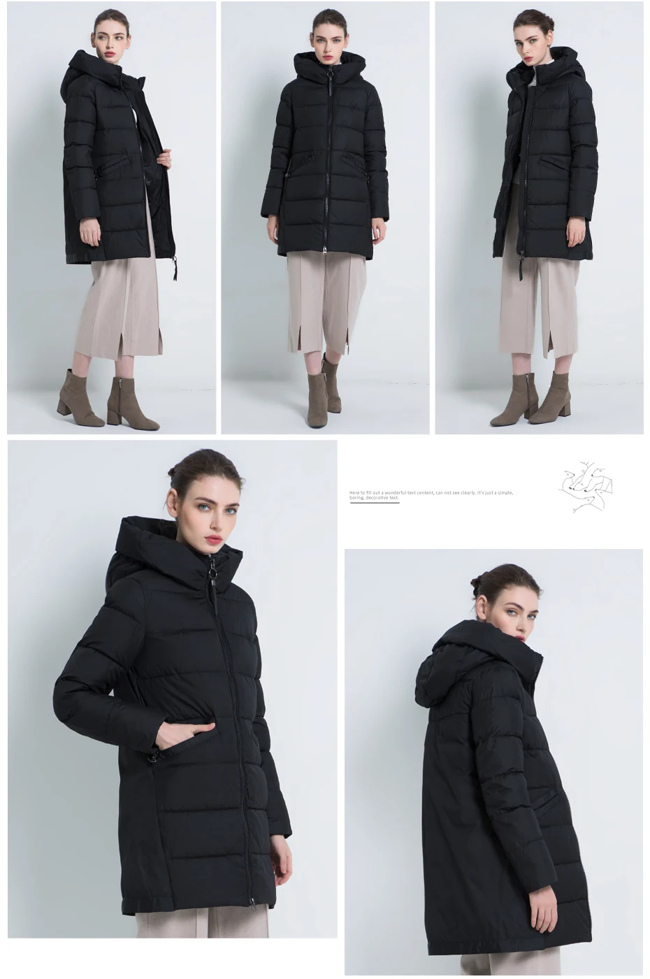 ICEbear New Women's Winter Coat Fashion Woman Jacket Female Cotton Jackets Hooded Ladies Coat Warm Brand Clothing GWD18203I