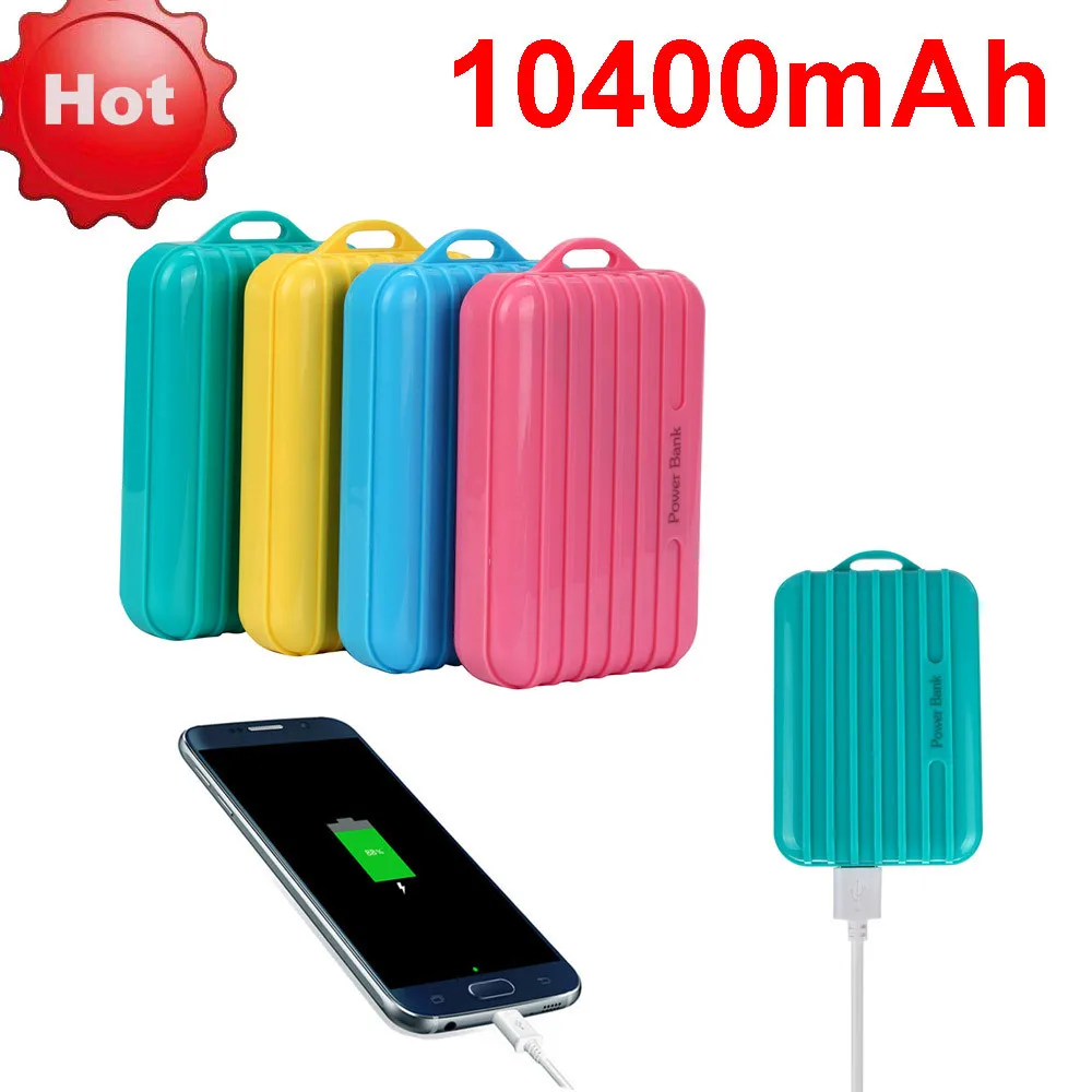 Suitcase style Ultrathin 10400mAh Portable USB External Battery Charger