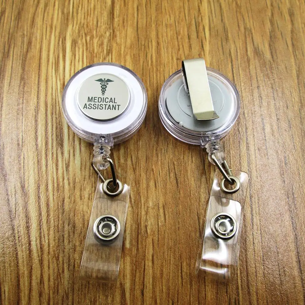 

3pcs/lot medical assistant ID Badge Reel for Docter Nurse Teacher Student retractable recoil id badge holder office work fun