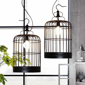 

American industry vintage bar restaurant hotel birdcage pendant lighting lamp