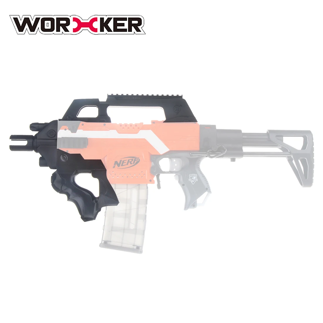 

Worker F10555 3D Printing No.193 Thunder Type Front Tube Kit for Nerf Stryfe - Black