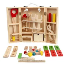 Детский ящик для инструментов игрушка разборка многоцелевой Столярный ящик деревянный мальчик игровой Дом головоломка набор