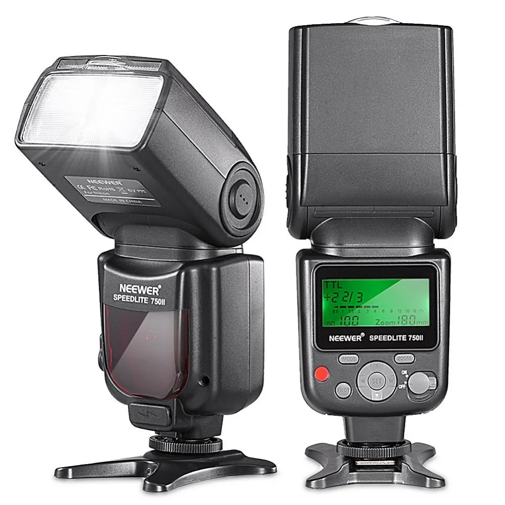 Ceny Neewer 750II ttl flash Speedlite z wyświetlaczem LCD do Nikon D5000 D3000 D3100 D3200 P7100 D7000 D700 serii i innych Nikon DSLR
