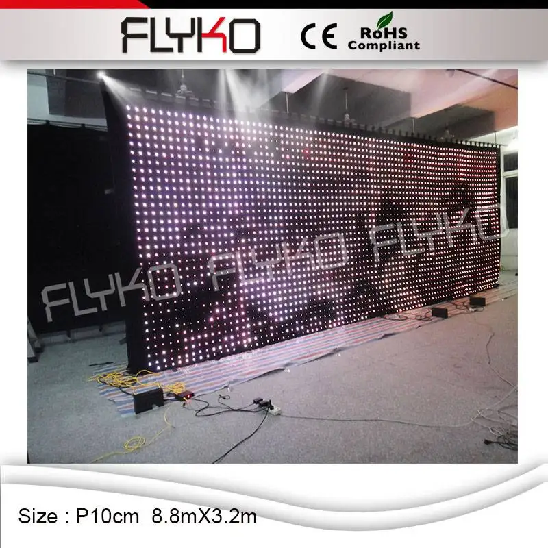 

p10mm 8.8mx3.2m china sexy video curtain led video curtain/led video curtain play full sexy movies