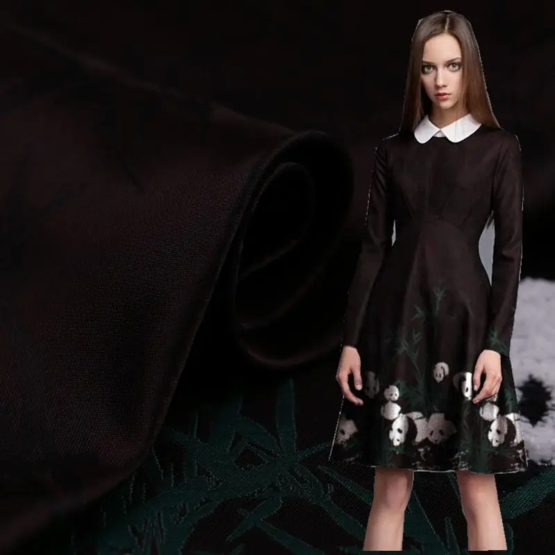 Панда &quotЧелси&quot стерео плюшевые жаккардовая одежда ткани Cheongsam платья широкий