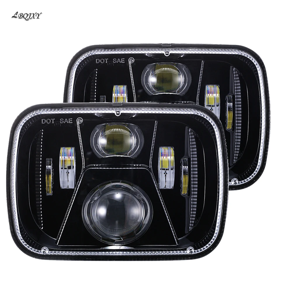 LBQJXY 2 шт. 5x7 дюймов светодиодные фары 7x6 Led герметичная фара H6054 6054 для Jeep Wrangler YJ