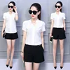 Korean Fashion Womens Tops and Blouses Chiffon Women Blouses Short Sleeve White Shirts Plus Size XXL Ladies Tops ► Photo 3/6