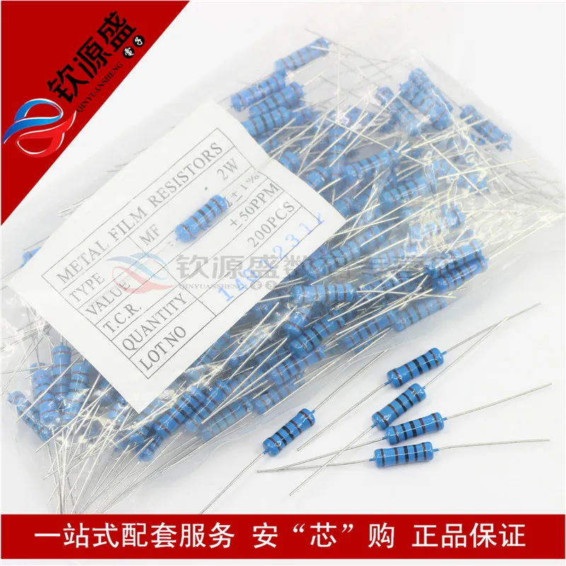 Metal film resistor 2W 1% rings 12 euro 12R a value 20 only 2 yuan |