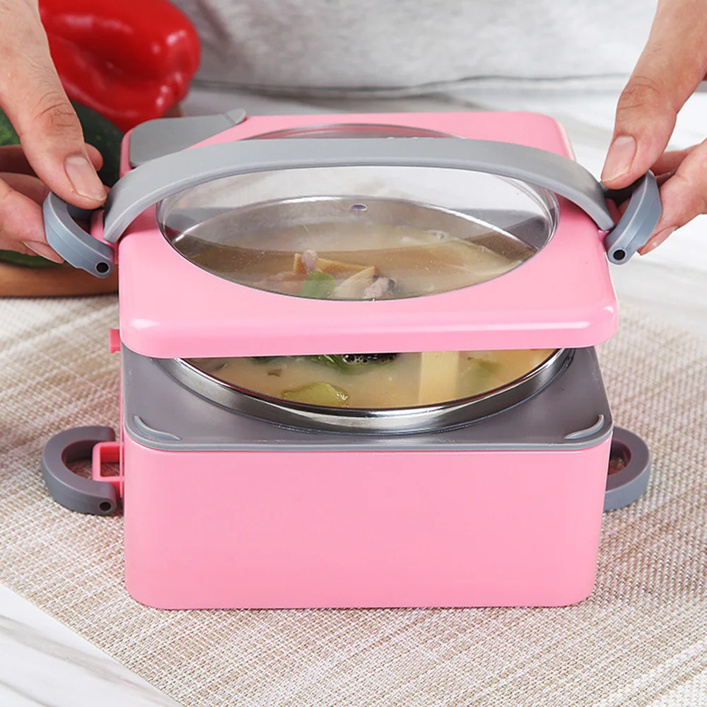 Portable Lunchbox Double layer Hot Water Heating Thermal Insulation
