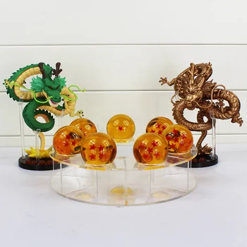 

7PCS 3.5cm Crystal Dragon Balls and 1 pcs Acrylic Tray and 1pc15cm Shenron Shenlong Dragon Ball Z Figurines DragonBall set Toys