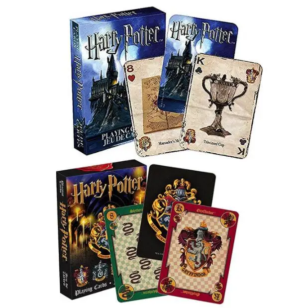 

Harri Potter Playing Game Cards Hogwarts House Collection Badges Symbols Castle Crests 2 Patterns English Sets Fun Kid Toy Gift