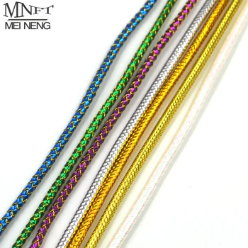 

MNFT 7Packs Holographic Mylar Cord Fly Tying Flies Body Material 3.5mm/3mm Mraided Tubes There Are White Lines Filling