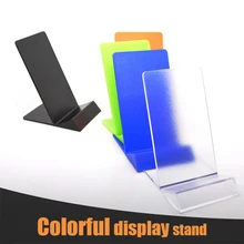 20 шт цветной стенд для мобильного телефона акриловый держатель для iphone samsumg выставочная поддержка черный, оранжевый, синий, желтый, зеленый, прозрачный