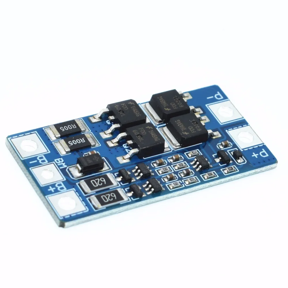 

2S 10A 7.4V 18650 lithium battery protection board 8.4V balanced function/overcharged protection