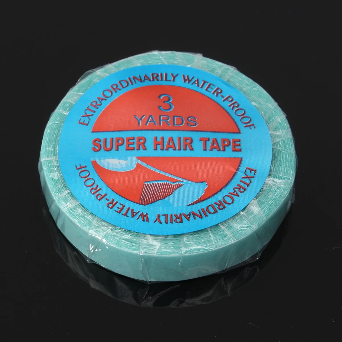 1 Roll 3 Yards Water Proof Hair Tape Double-sided Adhesive Super Tapes for Hair Extension Glue Toupee Lace Wigs Skin Weft 0.8cm