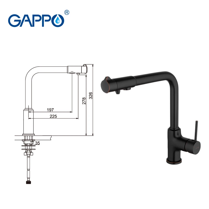  GAPPO kitchen faucet with filtered water faucet tap kitchen sink faucet filtered faucet kitchen bla - 32849373643