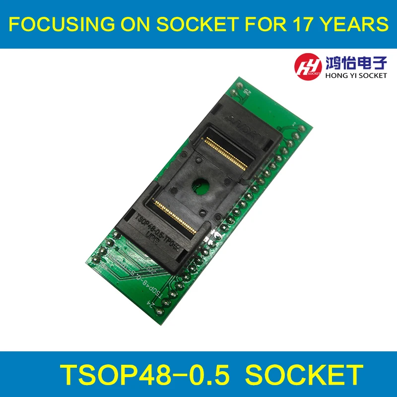 

Long TSOP48-0.5 Open Top Structure programming Burn in Socket IC Test Socket Flash Test Socket Adapter for all TSOP48 package