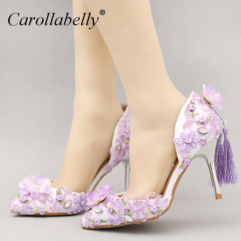 lilac wedding heels
