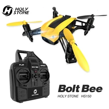 Holy Stone HS150 Mini Racing Drone 50Km/h High Speed RTF 2.4GHz 6-Axis Bolt Bee RC Quadcopter Wind Resistance Include 2 Battery