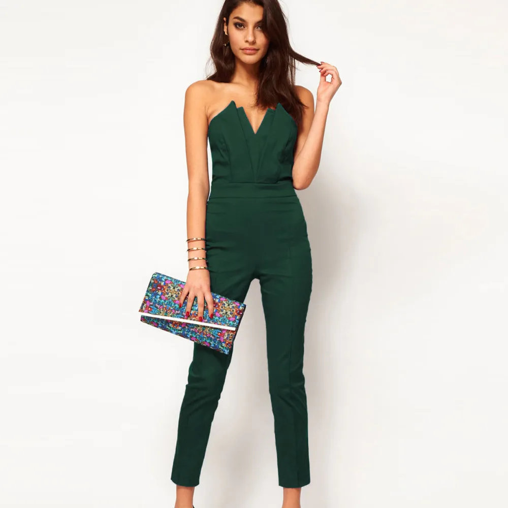 low v neck jumpsuit