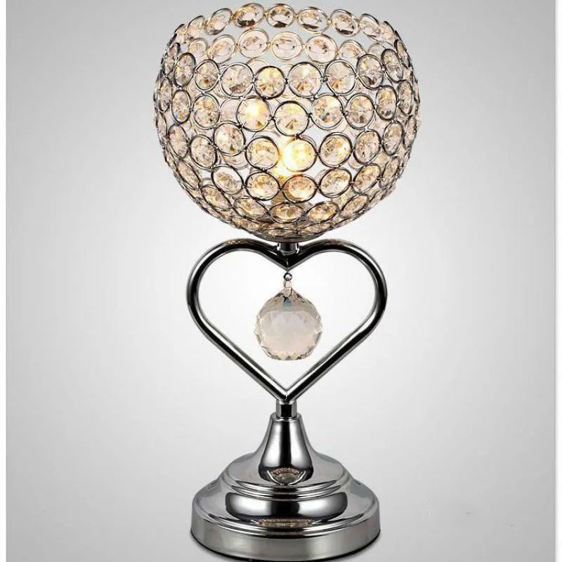

Modern Simple Crystal Table Lamp Creative American Bedroom Bedside Lamp Creative Romantic Wholesale Table Desk Lamp For Bedroom